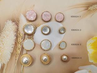 小香风纽扣 女装 西装 大衣 羊绒衫 百搭猫眼石装饰 圆形钮扣