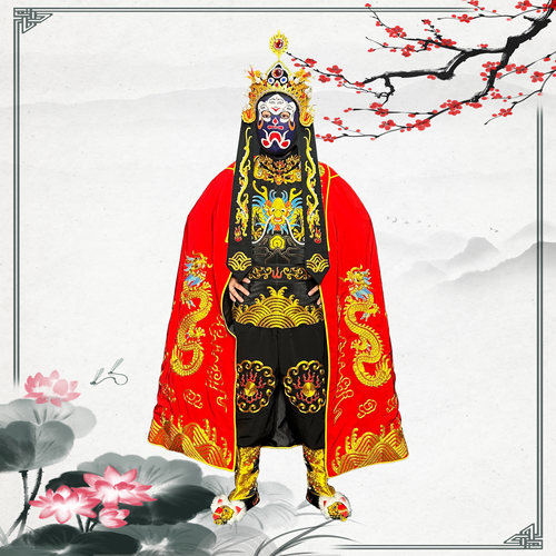 全套川剧变脸服装 马甲变脸服装 道袍变脸服装 送变脸教程