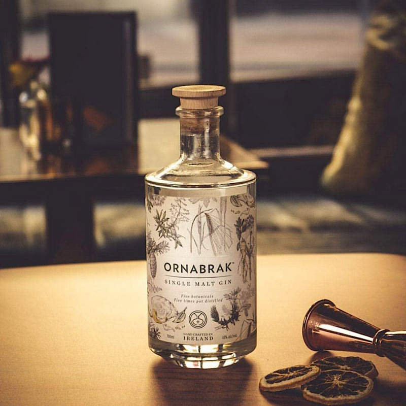爱尔兰进口奥纳博单一麦芽金酒ORNABRAK SINGLE MALT GIN杜松子酒