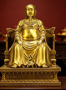 铜玄天上帝摆件真武大帝铜像玄武大帝武当山玄武神桌面金殿祖师爷