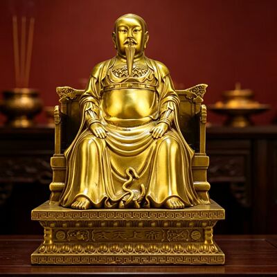 铜玄天上帝摆件真武大帝铜像玄武大帝武当山玄武神桌面金殿祖师爷