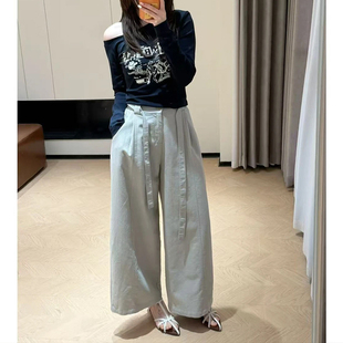 松弛感阔腿裤女春款2026新款时尚气质大码胖mm休闲裤洋气百搭裤子