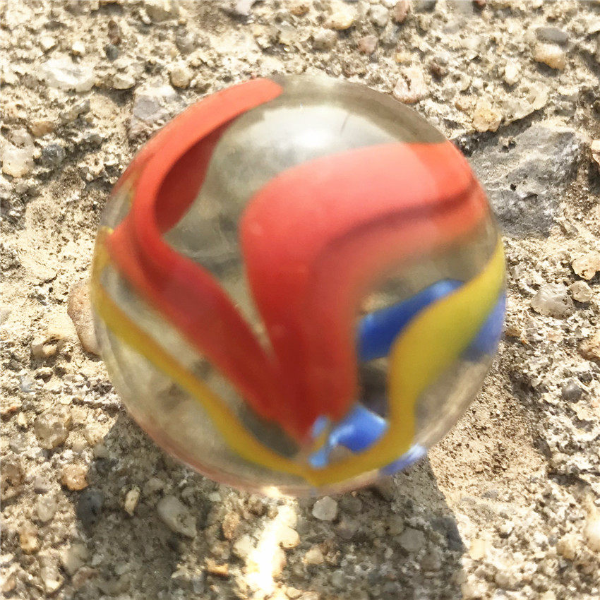 5厘米透明多色花纹玻璃球弹珠 鱼缸装饰球 摆台宾馆装饰弹珠