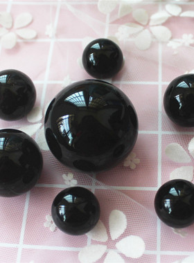 黑色水晶玻璃球珠雕像眼睛珠球 黑色眼球 黑色眼珠球 多规格