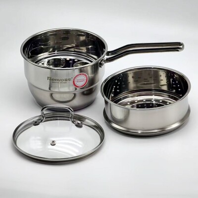 迷你辅食小蒸锅奶锅一体不锈钢