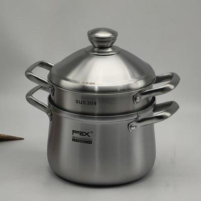 富尔兴一体锅底304不锈钢汤蒸锅