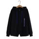 2023年秋季 开叉黑色卫衣女 上衣胖mm宽松连帽抽绳拉链长袖 新款 大码