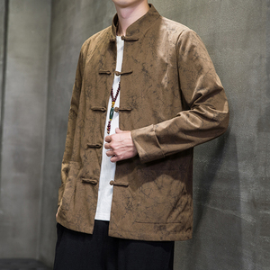 20234春风男装灯芯绒印花中式唐装汉服夹克外套C229/Y765/P100图片