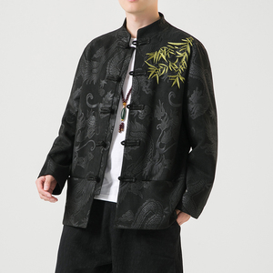 2024秋风男装鹿皮绒复古中式唐装汉服夹克外套C229/Y756/P105图片