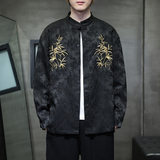 2024春夏风男装刺绣唐装中式汉服长袖衬衫衬衣C229-Y1011-P80，男装衬衫，电商C229