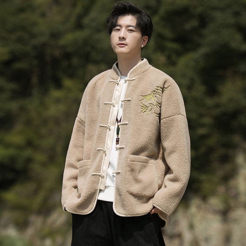 2023秋冬风男装羊羔毛中式唐装汉服棉衣棉袄C229-Y792-P150,男装棉衣,电商C229