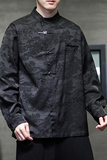 2024春夏新款风男装冰丝唐装汉服长袖衬衫衬衣C229-Y997-P80，男装衬衫，电商C229