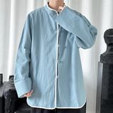 2024春夏新款风男装棉麻亚麻唐装汉服衬衫衬衣C229/Y658/P80，男装衬衫，电商C229