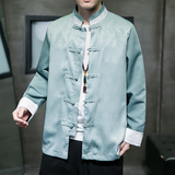 2024春夏风男装冰丝唐装盘扣汉服夹克外套大码C229/Y727/P90，男装夹克，电商C229