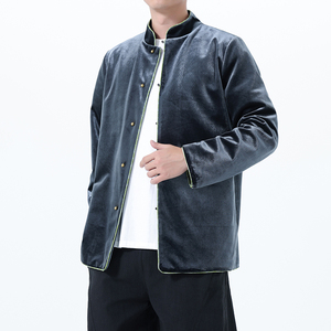 2025秋冬风男装丽丝绒唐装汉服夹克外套大码C229-Y1122-P115图片