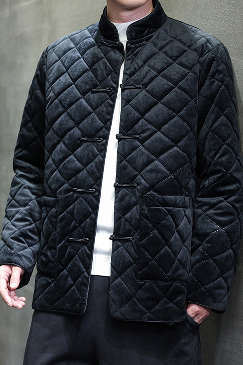 2025秋冬风男装丽丝绒唐装汉服棉衣棉袄外套C229-Y1127-P160,男装棉衣,电商C229