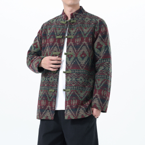 2025秋风男装毛呢中式复古唐装汉服夹克外套C229-Y1119-P125图片