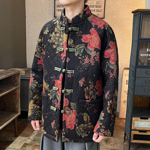 2025秋冬风印花唐装汉服男装棉衣棉袄大码C229-Y1126-P160图片