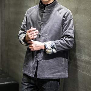 2024冬季复古中式灯芯绒盘扣棉衣棉袄外套汉服大码C229/MY44/P140图片