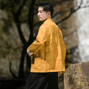 2024冬风男装鹿皮绒中式刺绣唐装汉服夹克外套C229/Y718/P105图片