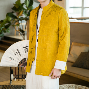 2024秋季风男装冰丝唐装汉服盘扣复古中式外套C229/Y665/P90图片