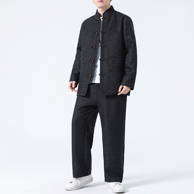 2024春夏风男装盘扣中式唐装汉服套装两件套C229-TZ358-P140,男装休闲套装,电商C229