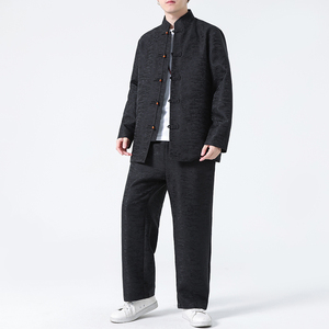 2024春夏风男装盘扣中式唐装汉服套装两件套C229-TZ358-P140图片