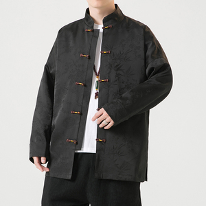 2024秋冬风男装缎面唐装盘扣中式汉服夹克外套C229/Y771/P100图片