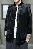 风男装丽丝绒复古盘扣大码唐装汉服夹克外套C229/Y916/P80，男装夹克，电商C229