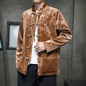 2024春夏风男装中式盘扣提花唐装汉服夹克外套C229/Y790/P105图片