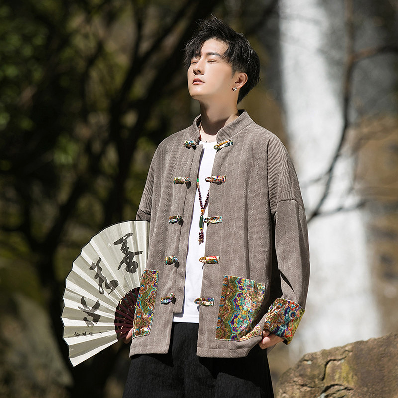 2024秋冬风男装棉布复古中式唐装汉服夹克外套C229/Y758/P105,男装夹克,电商C229