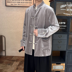 2025秋冬风男装丽丝绒唐装汉服夹克外套大码C229-Y1121-P120图片
