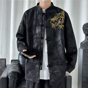 2024春夏风男装提花中式刺绣唐装汉服夹克外套C229/Y756/P105图片