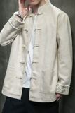 2024风男装鹿皮绒夹克刺绣唐装汉服夹克外套C229/Y718/P105，男装夹克，电商C229