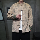 2025秋冬风男装鹿皮绒复古中式夹克外套大码C229/Y1041/P115，男装夹克，电商C229
