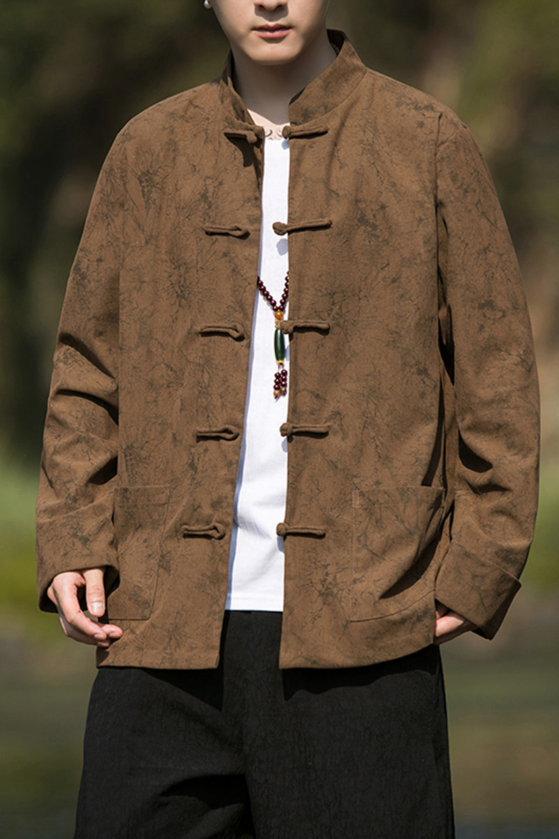 2024冬风男装灯芯绒中式盘扣唐装汉服夹克外套C229/Y765/P100,男装夹克,电商C229