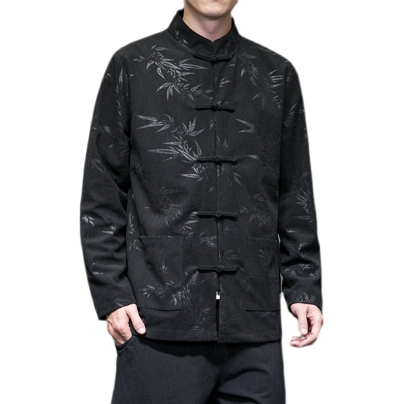 2024秋冬风男装灯芯绒印花唐装汉服夹克外套C229/Y788/P105,男装夹克,电商C229