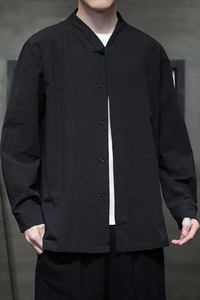 2024春夏风男装棉麻亚麻唐装汉服长袖衬衫衬衣C229-Y1007-P70图片
