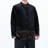 2025秋冬风男装丽丝绒唐装汉服夹克外大码C229-Y1124-P120，男装夹克，电商C229