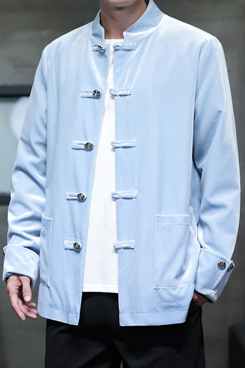 2025秋冬风男装丽丝绒唐装汉服夹克外套大码C229-Y1121-P120,男装夹克,电商C229