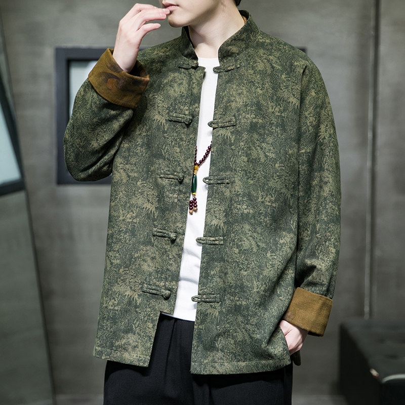 2024秋冬风男装复古上衣唐装汉服夹克外套大码C229/Y722/P90,男装夹克,电商C229