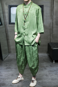 2023春夏新款风男装冰丝唐装汉服套装两件套C229/TZ350/P95图片