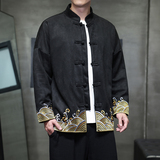 2025秋冬风男装中式复古鹿皮绒夹克外套大码C229/Y789/P105，男装夹克，电商C229