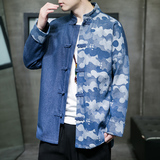 2023春夏新款风男装牛仔夹克外套唐装汉服大码C229/Y725/P90，男装夹克，电商C229