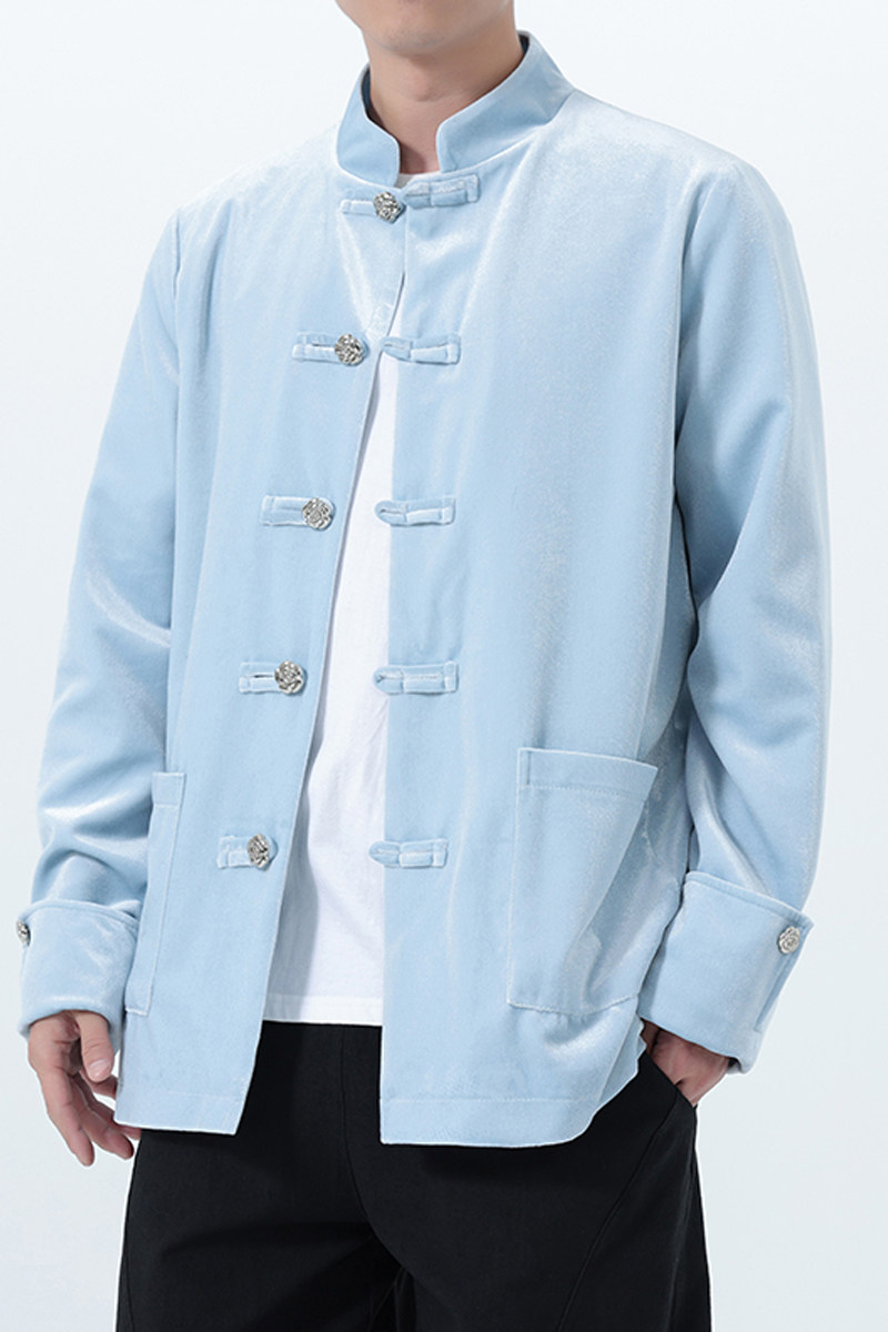 2025秋冬风男装丽丝绒唐装汉服夹克外套大码C229-Y1121-P120,男装夹克,电商C229