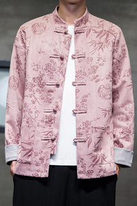 2024秋风男装鹿皮绒提花中式唐装汉服夹克外套C229/Y757/P105图片