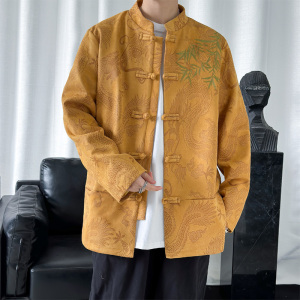 2024春风男装鹿皮绒复古中式唐装汉服夹克外套C229/Y756/P105图片
