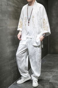 2024夏季风男装冰丝唐装汉服套装两件套大码C229/TZ3011/P90图片