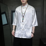 2024春夏风男装金属盘扣中式唐装汉服衬衫衬衣C229-Y1015-P68，男装衬衫，电商C229