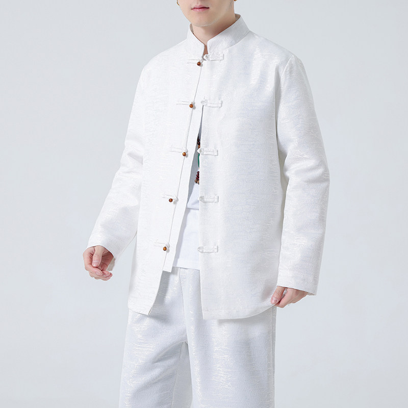 2024春夏风男装盘扣中式唐装汉服套装两件套C229-TZ358-P140,男装休闲套装,电商C229